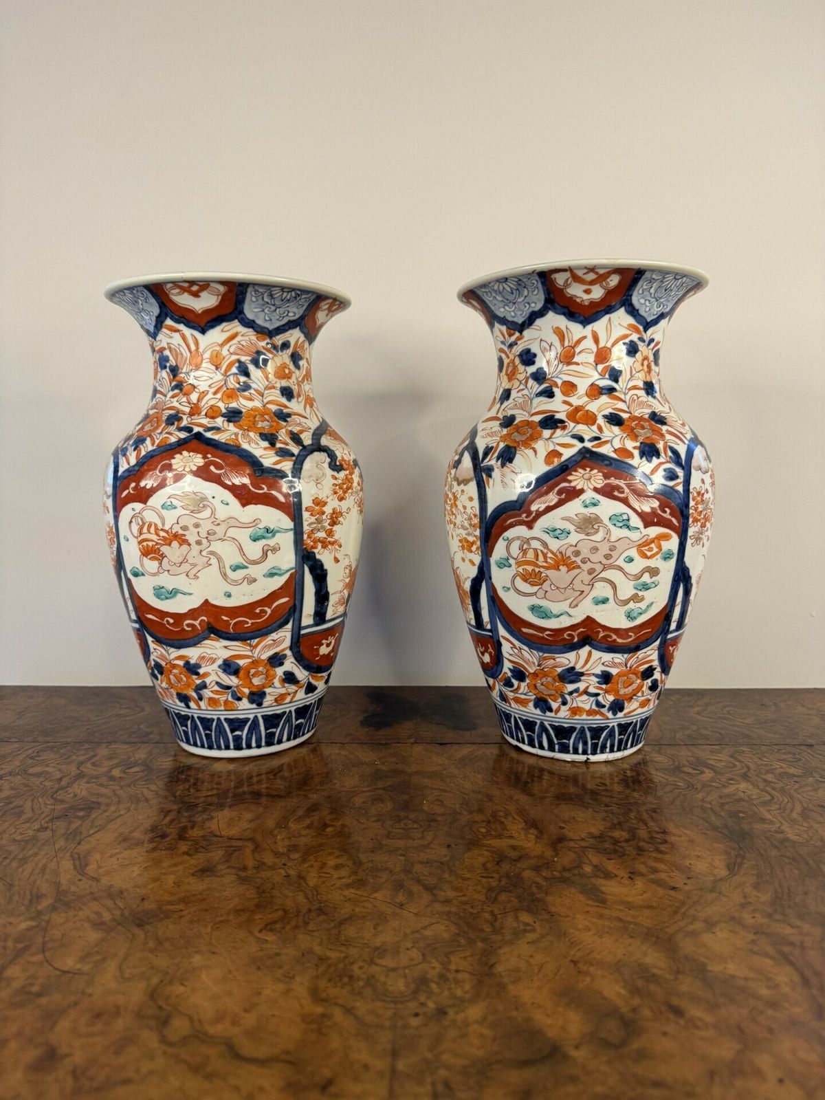 Fantastic Large Pair Of Antique Japanese Imari Vases photo furniture