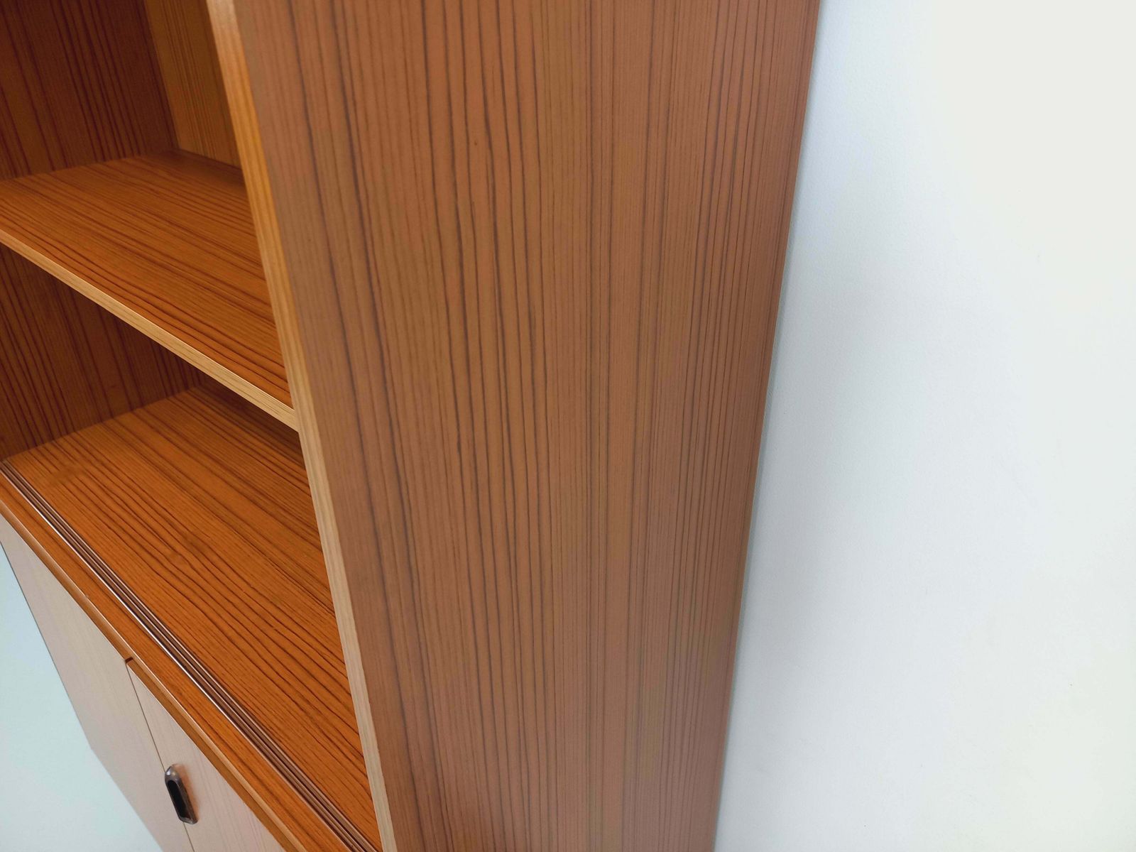 Furniture Scandinavian Style Bookcase In Melamine And Teak photo