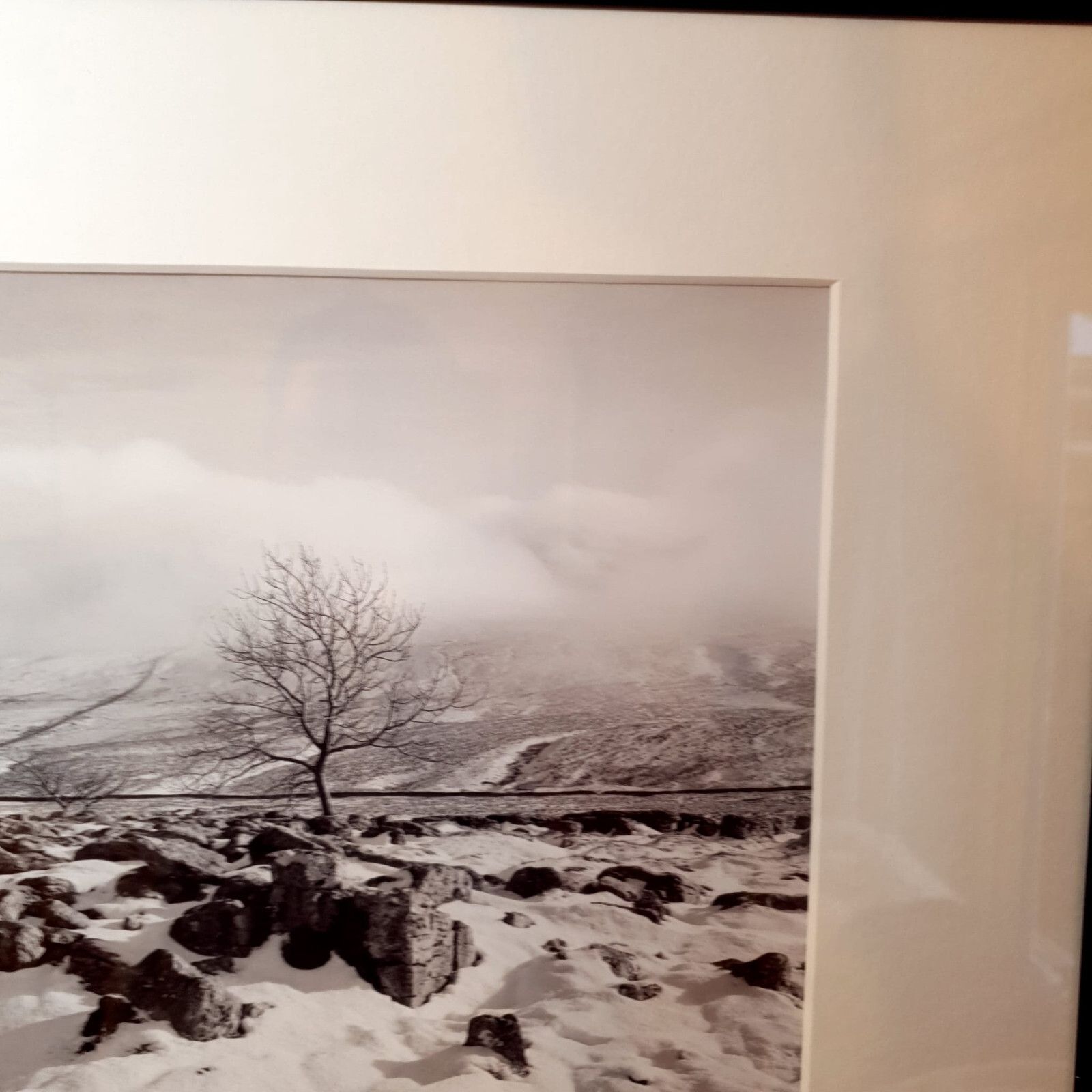 photo vinterior Ingleborough Hill Photographic Print Richard Ross Uk Photographer Snow Scene
