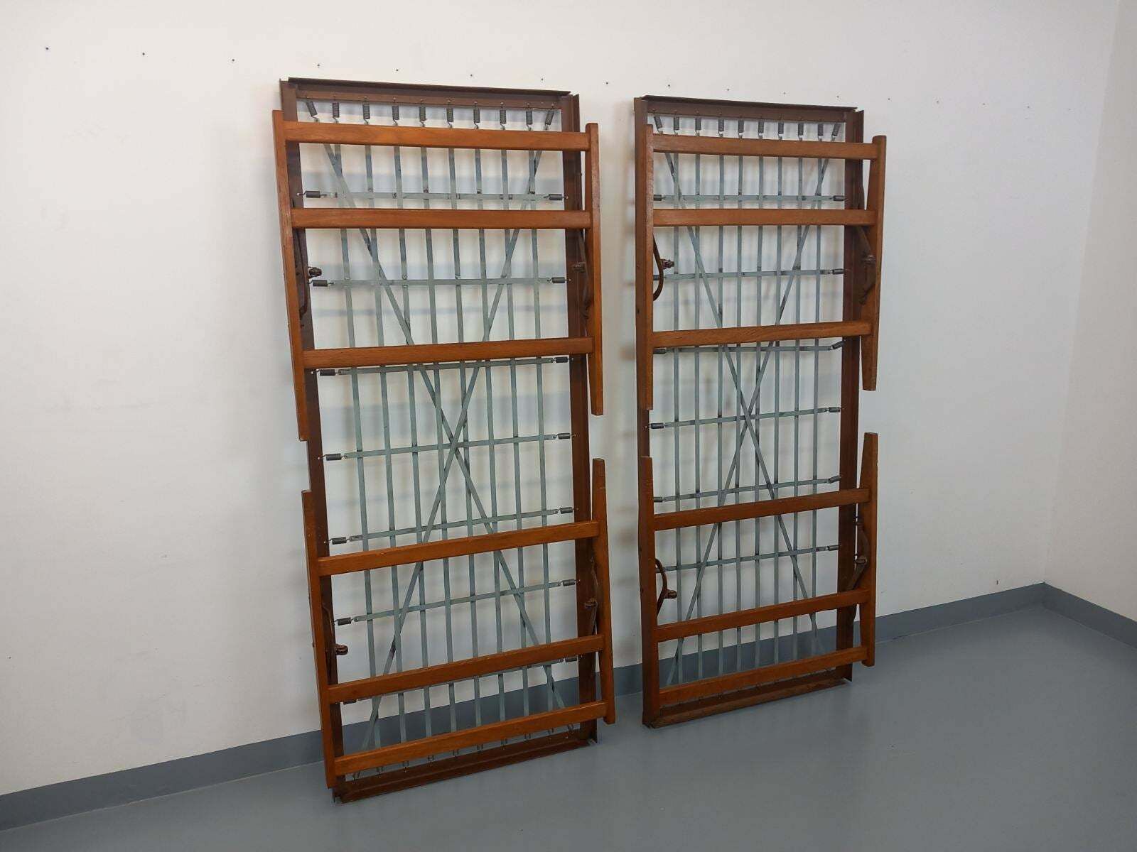 photo for sale 2 méridiennes empilables en chêne et métal