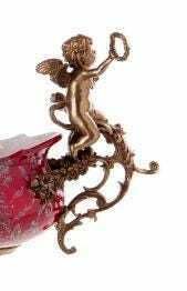 Exquisite Porcelain And Bronze Bowl With Angels   Perfect Gift For Collectors And Special Occasions photo furniture