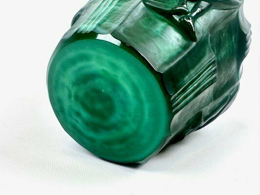 photo furniture Art Deco Malachite Glass Ingrid Vase Attributed To Artur Pleva For Curt Schlevogt, 1950s