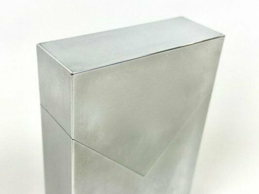 photo furniture No 0101 Box In Aluminum By Roger Pfund For Marlboro Design, 1980s
