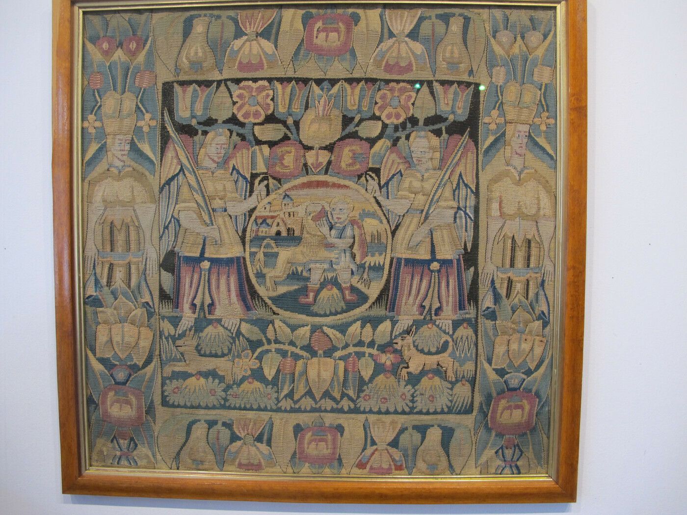 A Pair Of Rare 17th Century North German Tapestry Cushions photo furniture