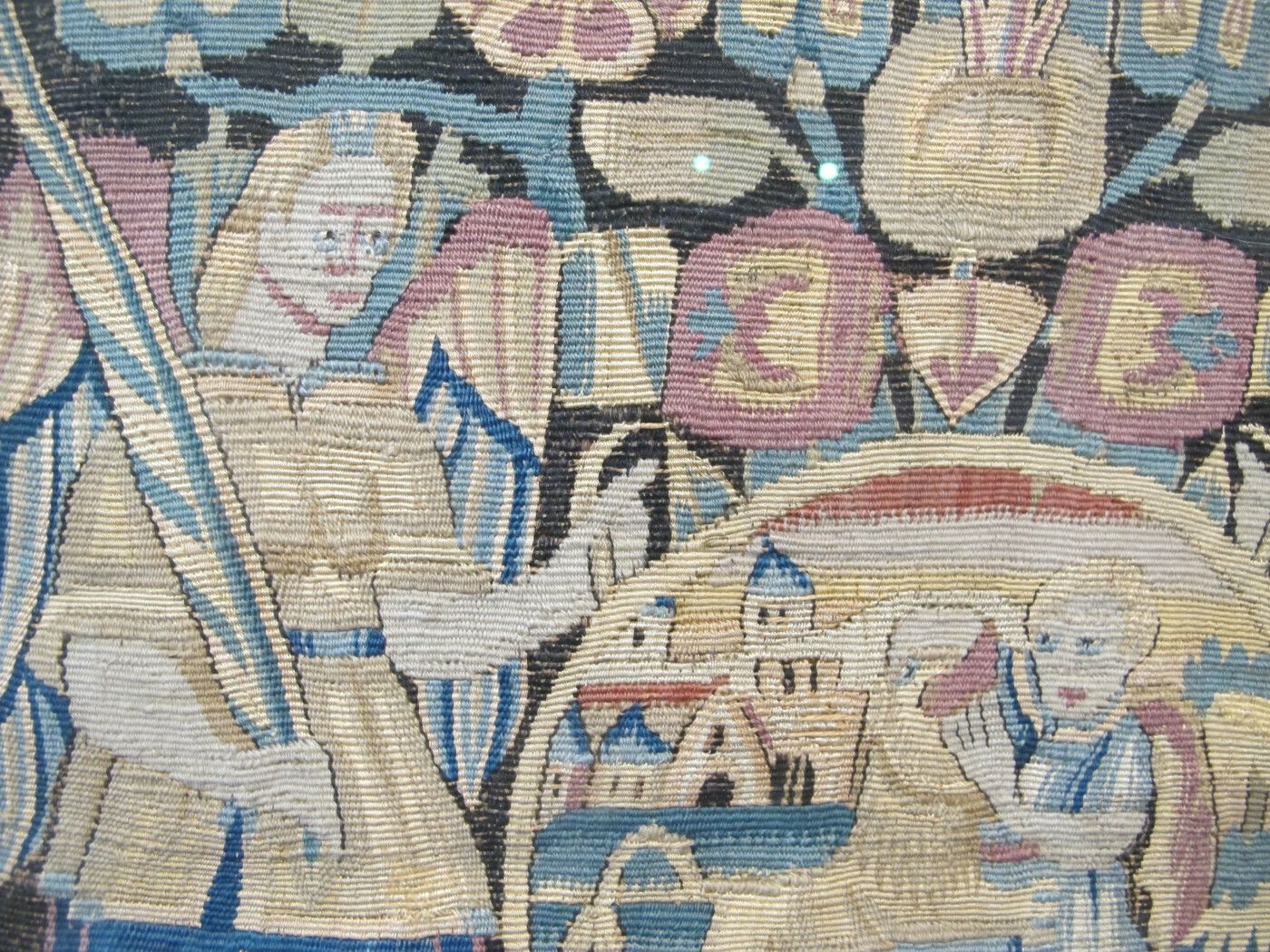photo furniture A Pair Of Rare 17th Century North German Tapestry Cushions