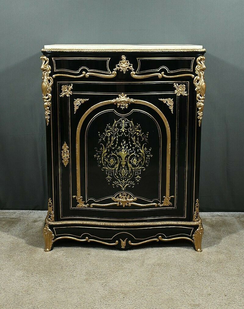 Blackened Pearwood Sideboard, Napoleon III Period – Mid 19th Century photo furniture