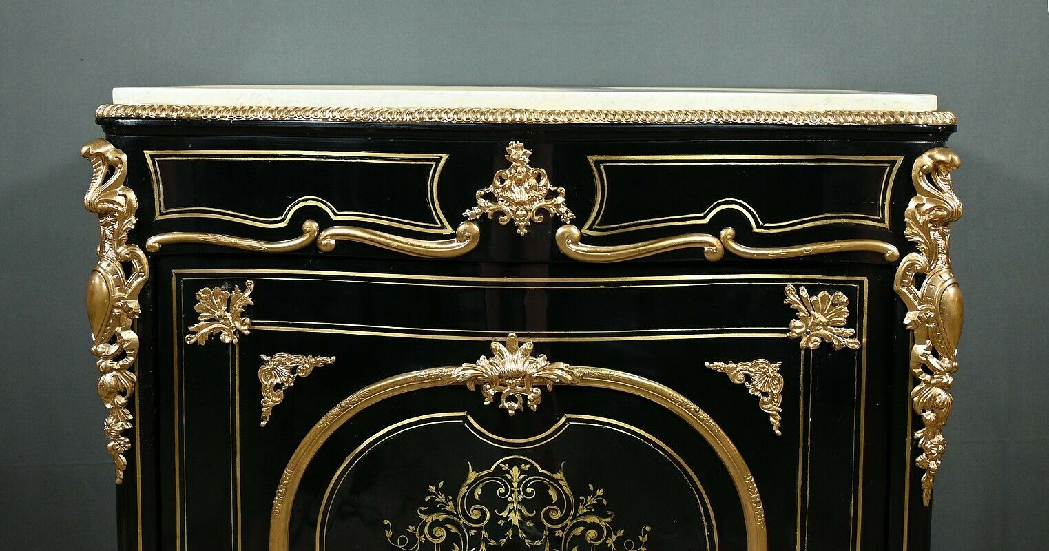 Blackened Pearwood Sideboard, Napoleon III Period – Mid 19th Century photo vinterior