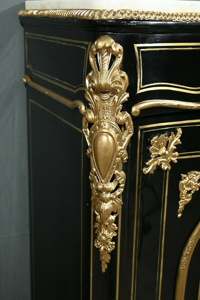 Blackened Pearwood Sideboard, Napoleon III Period – Mid 19th Century photo vintage