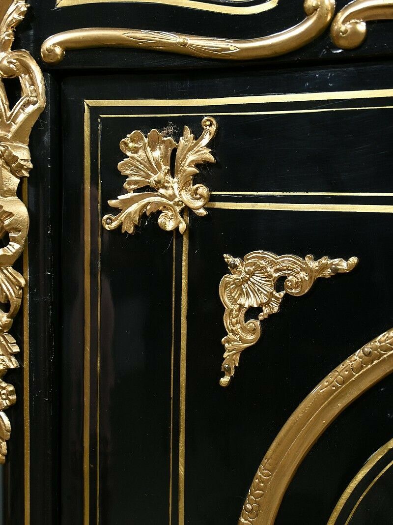 photo furniture Blackened Pearwood Sideboard, Napoleon III Period – Mid 19th Century
