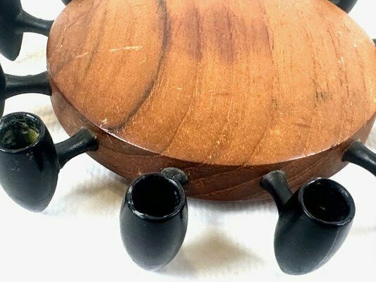 Danish Teak And Cast Iron Candleholder From Digsmed, 1964 photo Home Decor