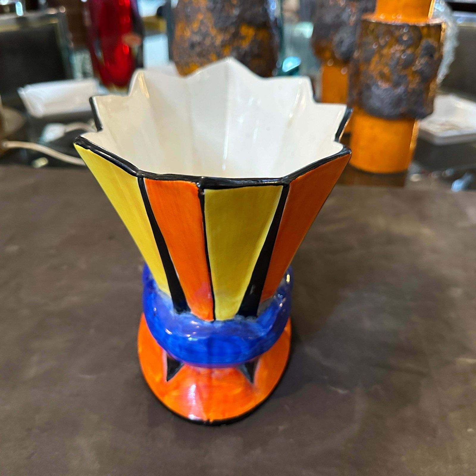 1940s Art Deco Hand Painted Porcelain Czech Vase photo buy