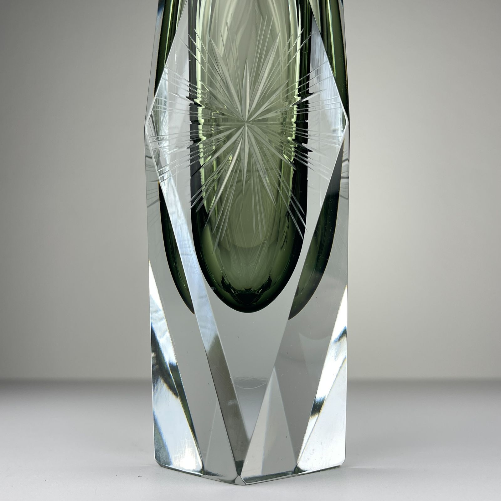 photo vintage Original Sommerso Murano Glass Vase By Pagnin & Bon, Italy 1960s