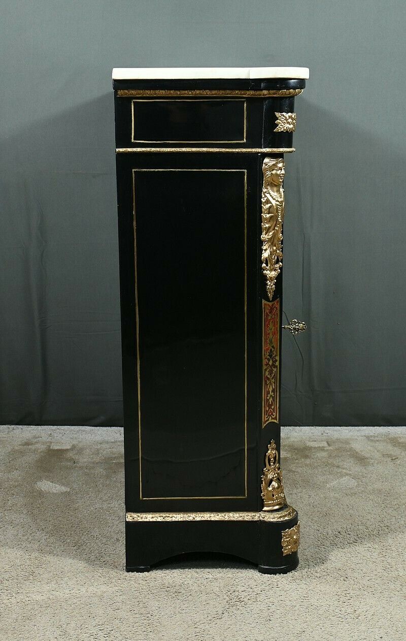 photo vintage “Boulle” Marquetry Entryway Cabinet, Napoleon III Period – Mid 19th Century