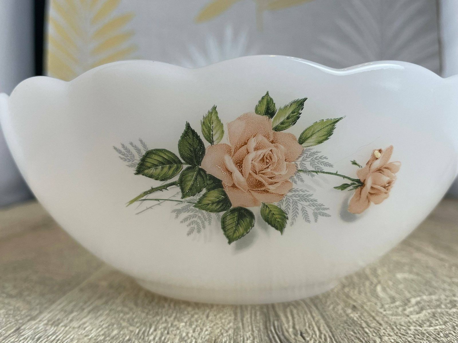Arcopal Pink Rose Nesting Bowl Set   French Milk Glass Petal Salad Bowl Set photo Home Decor