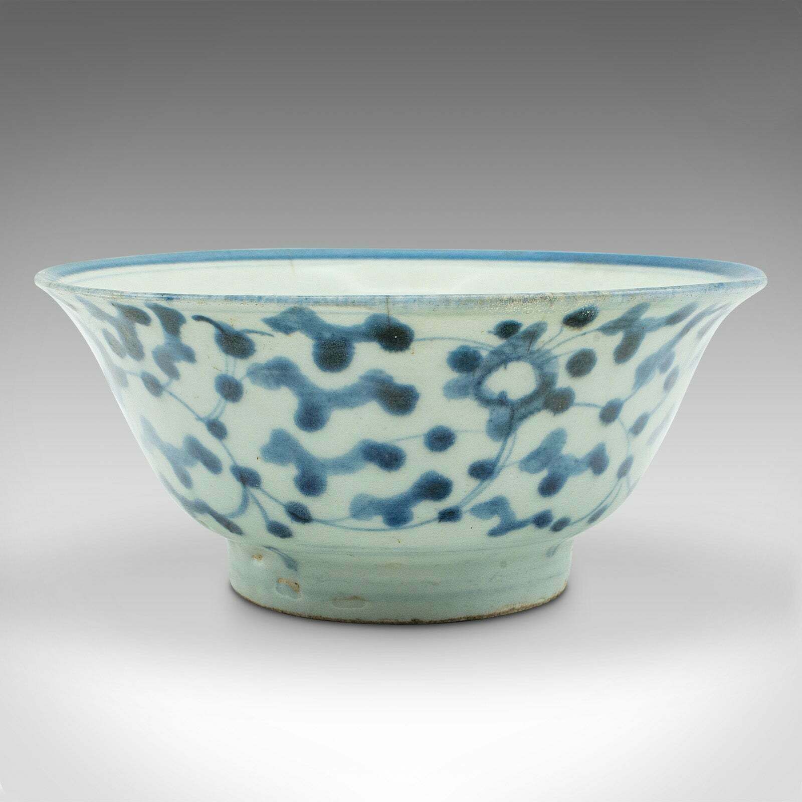Antique Personal Tea Set, Chinese, Qing Dynasty, Ceramic, Bowl, Saucer, Georgian photo vintage
