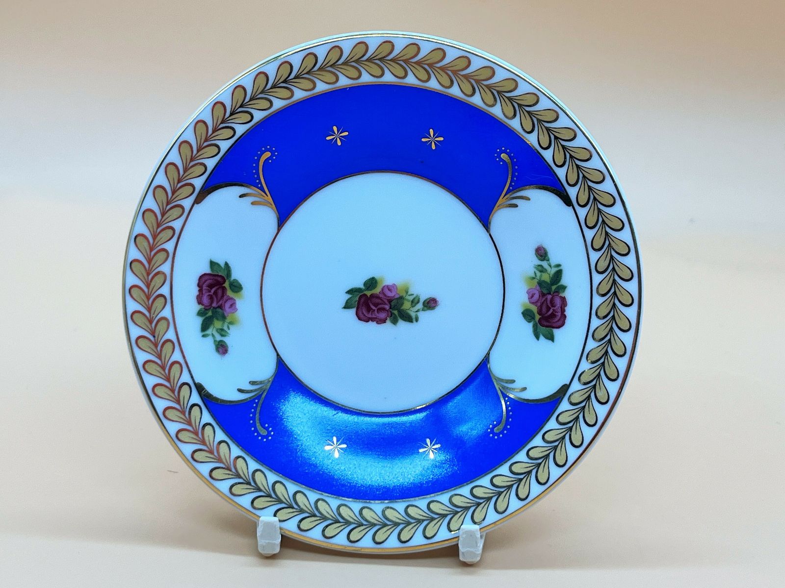 Lg Limoges Porcelain Blue Chocolate Cup, Saucer And Lid. photo Home Decor