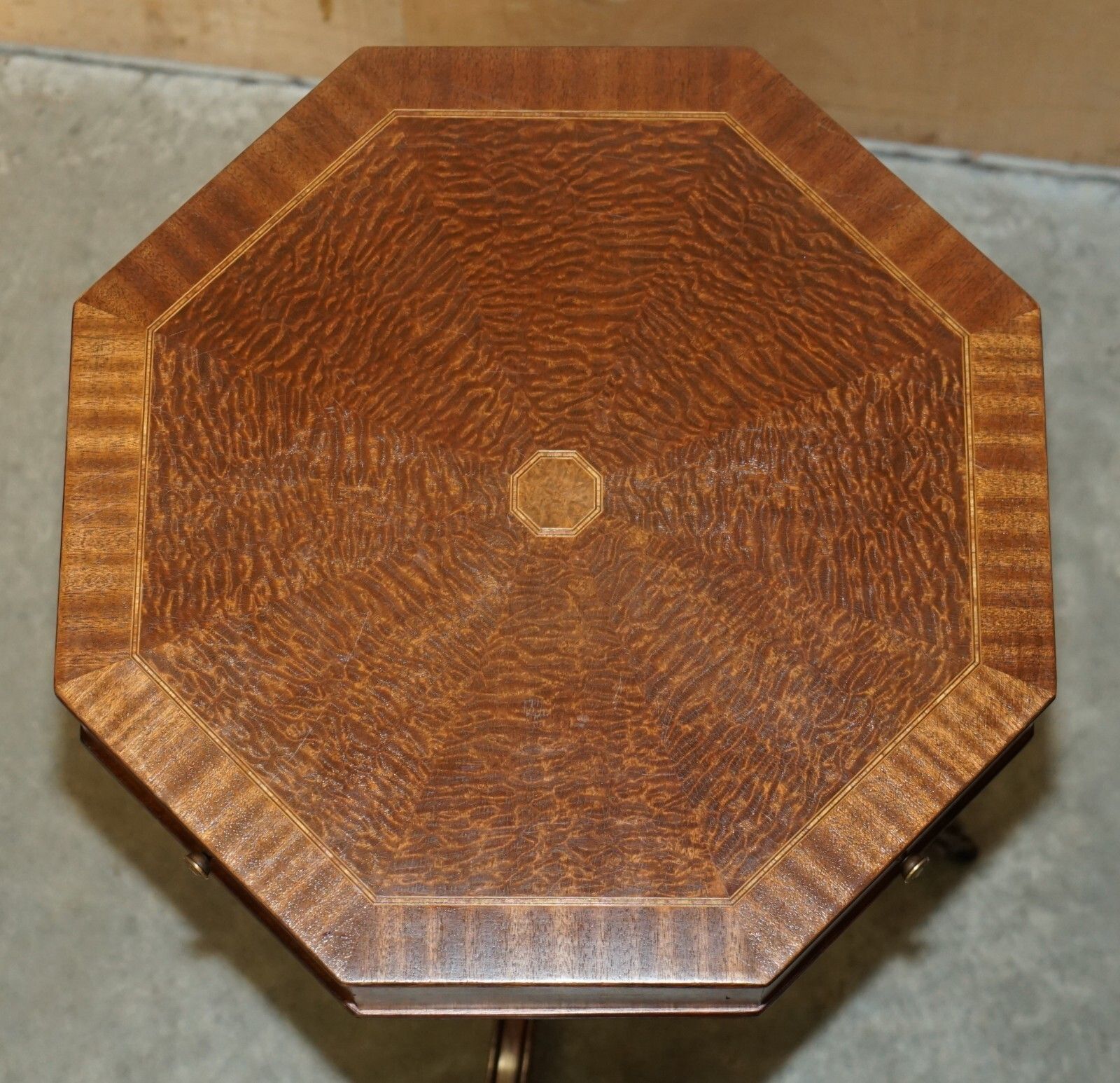 Pair Of Mid Century Modern Andrew Thompson Burr Oak Side End Lamp Wine Tables photo Furniture