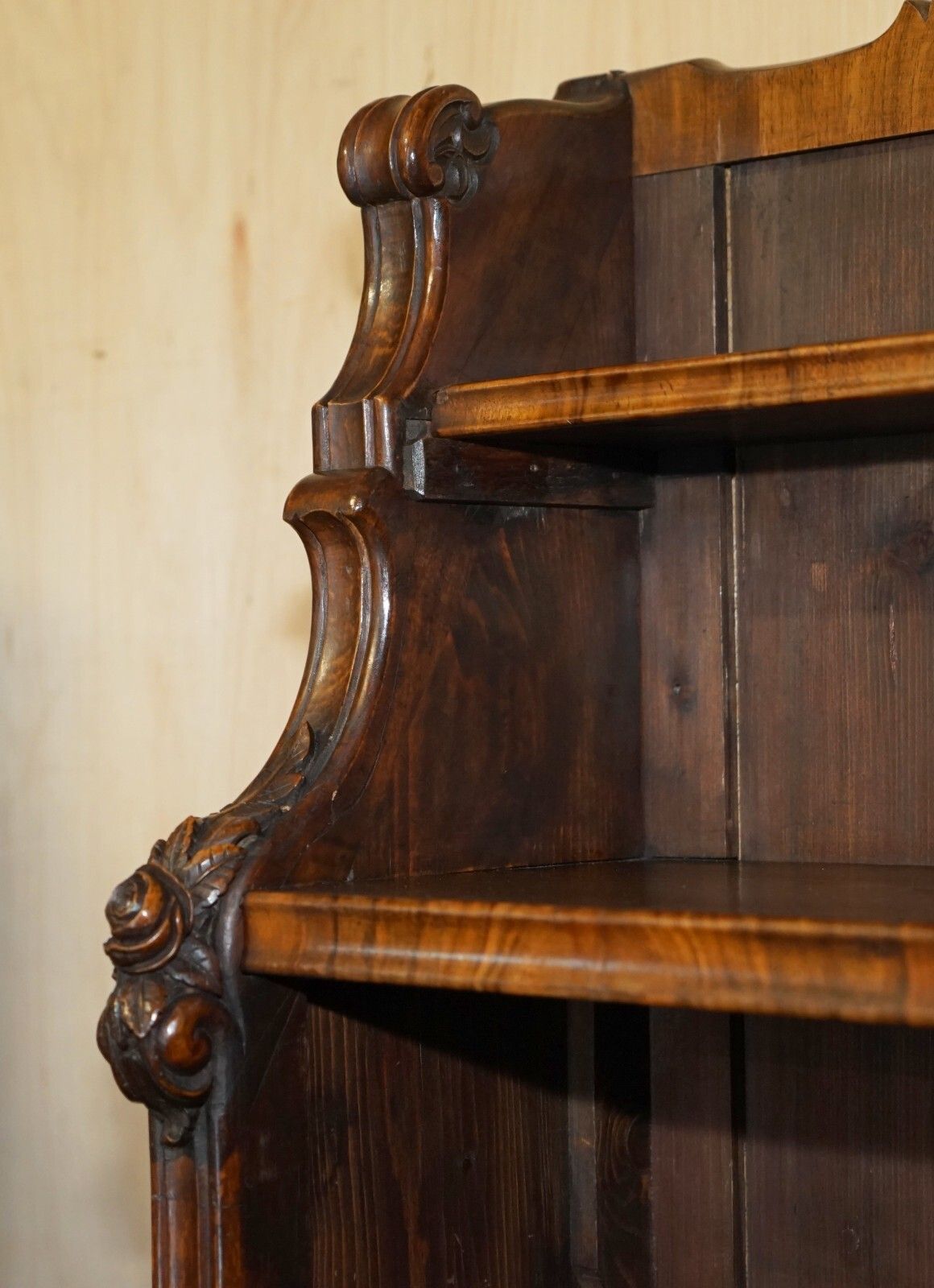 photo buy Important Pair Of 2.1 Meter Tall Regency Rosewood Waterfall Library Bookcases