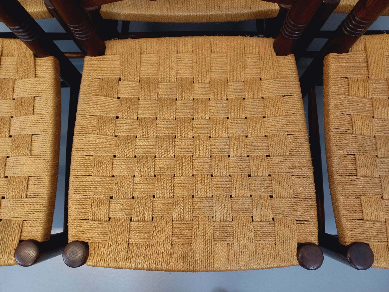Furniture 6 Arts & Crafts Chairs In The Style Of Antonio Calligarise In Oak photo