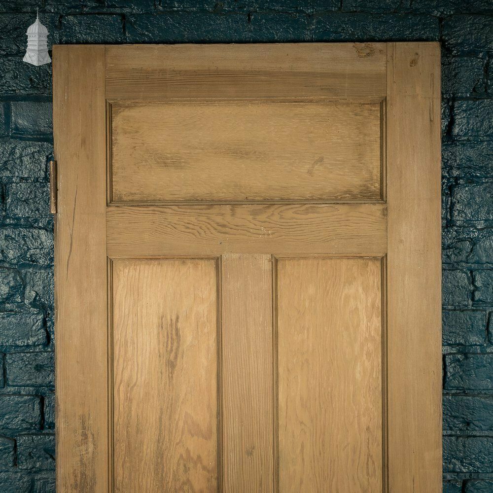 Panelled Pine Door, 5 Moulded Panels photo for sale
