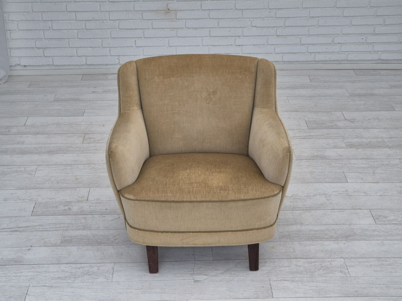 1970s, Danish Lounge Chair, Original Condition, Furniture Velour. photo furniture