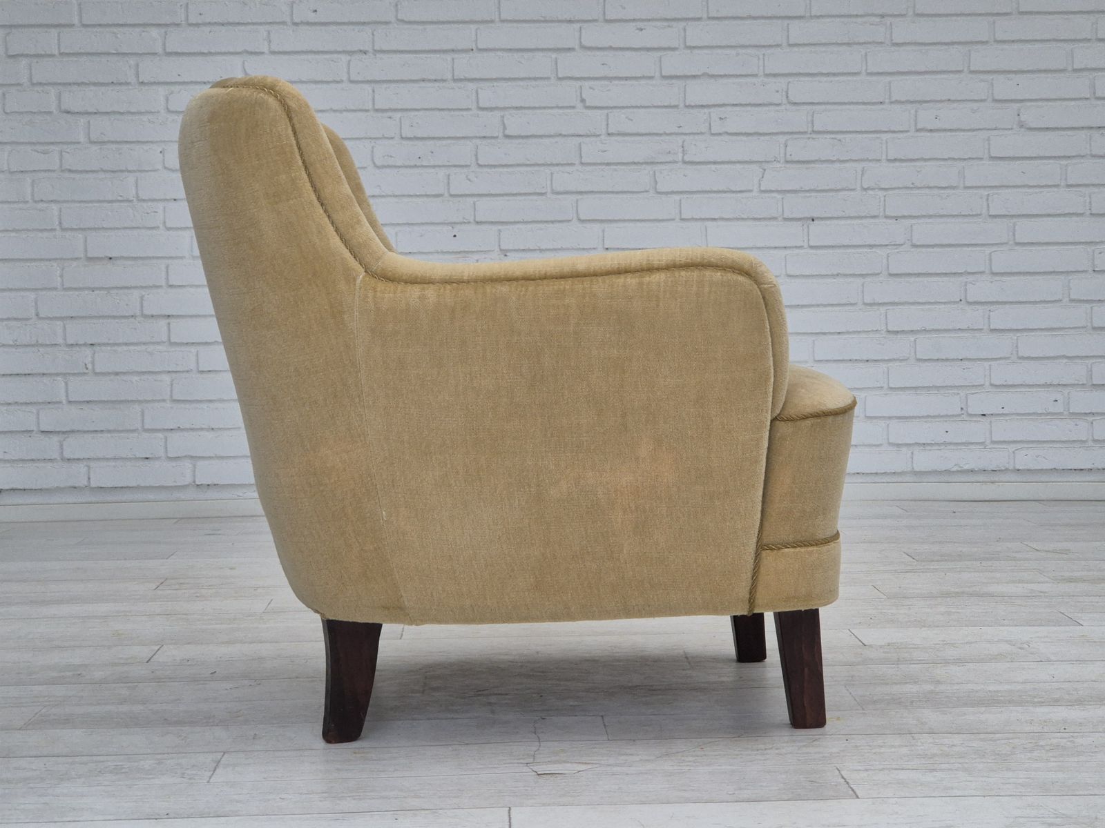 1970s, Danish Lounge Chair, Original Condition, Furniture Velour. photo Furniture