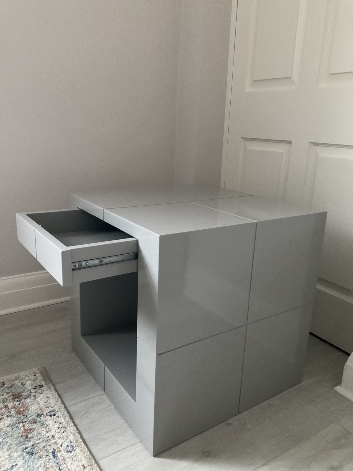 Kelly Hoppen Cube Side Tables Grey photo for sale