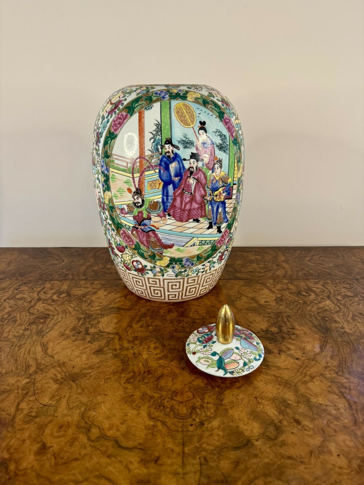 Quality Early 20th Century Chinese Famille Rose Vase And Cover photo furniture