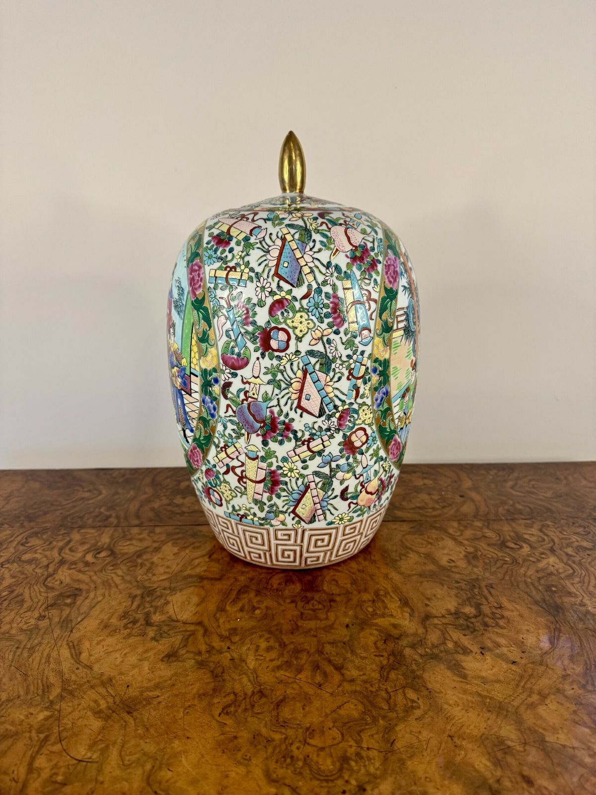 Quality Early 20th Century Chinese Famille Rose Vase And Cover photo for sale