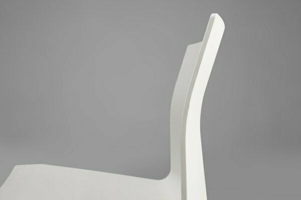Mid Century White Chair With Metal Frame And Plastic Seat, Belgium, photo for sale