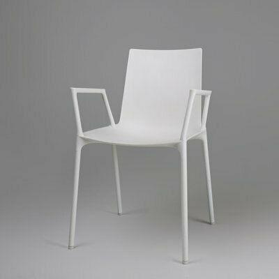 21th Century White Design Chair With Armrests, Belgium