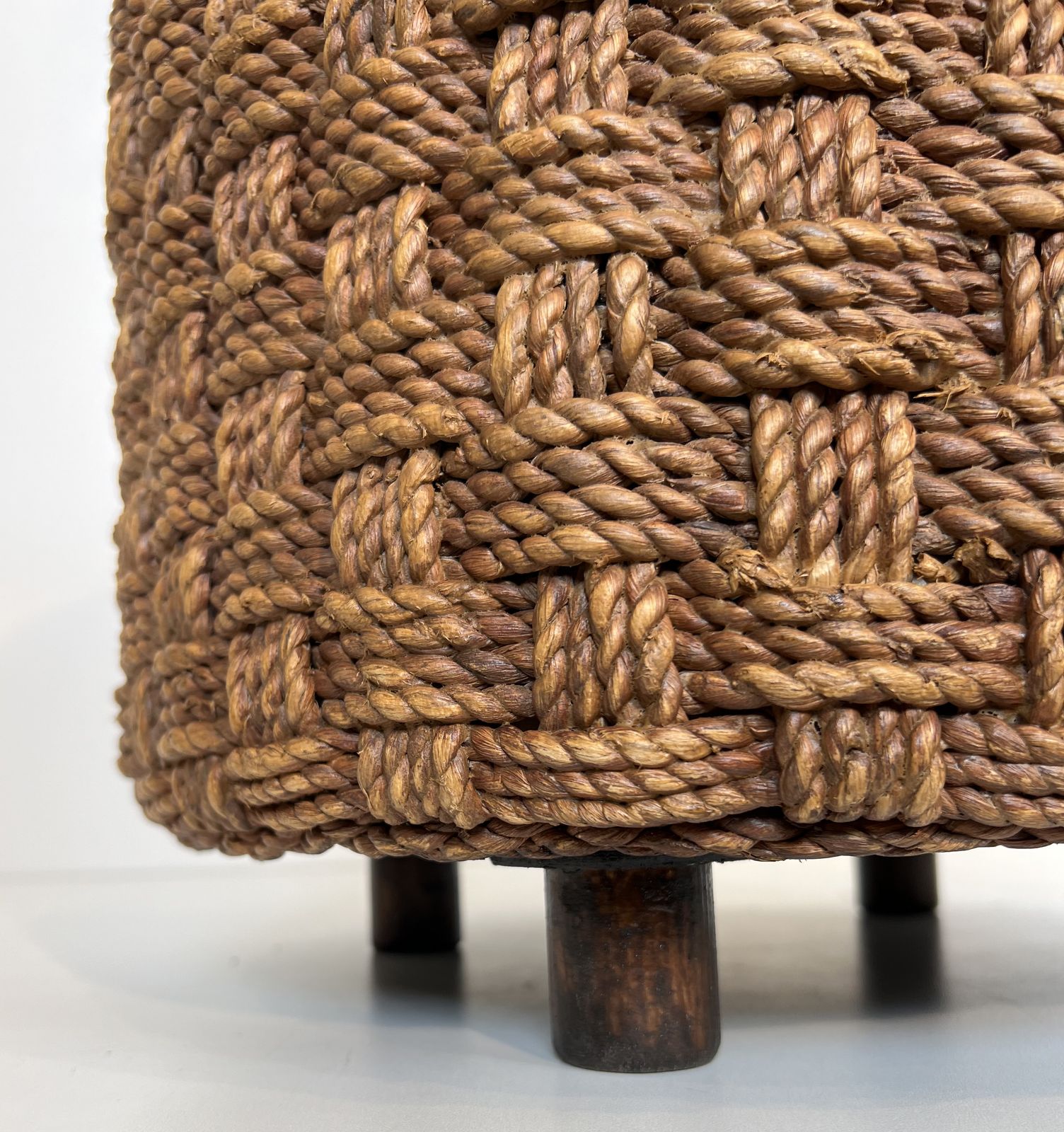 Furniture Rope Stool In The Style Of Audoux Minet photo