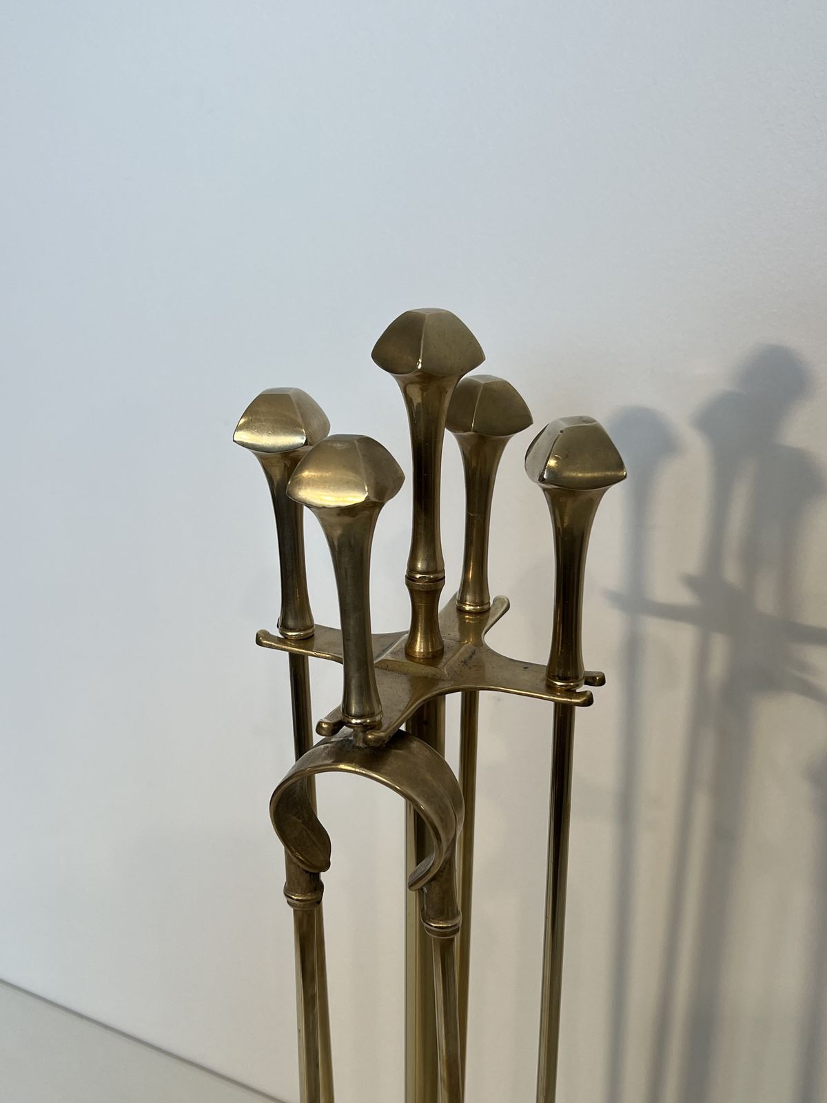 Neoclassical Style Brass Fireplace Set photo Home Fixtures