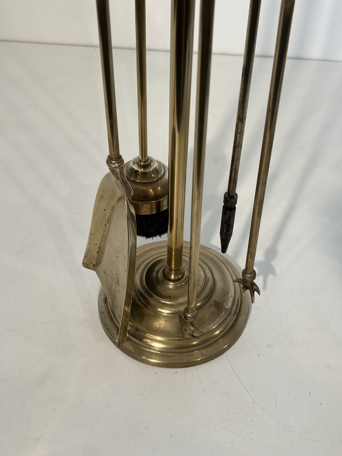 Neoclassical Style Brass Fireplace Set photo 1100.0