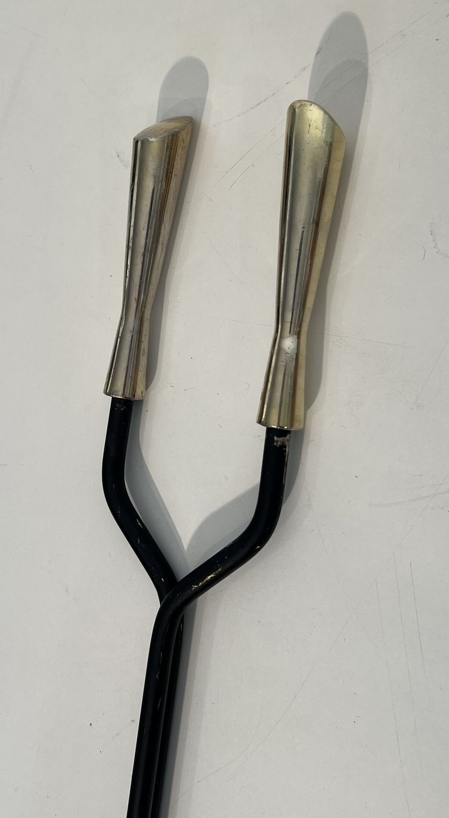 photo for sale Black And Chrome Lacquered Metal Design Fire Kit