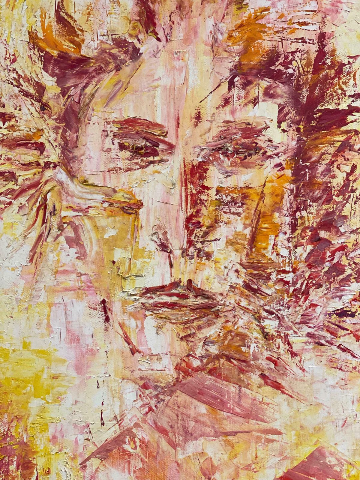 P Vilette20th Century Original French Signed Expressionist Oil Painting   Abstract Face20th Century photo furniture