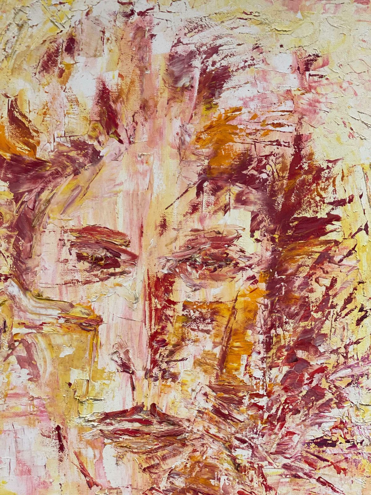 P Vilette20th Century Original French Signed Expressionist Oil Painting   Abstract Face20th Century photo for sale