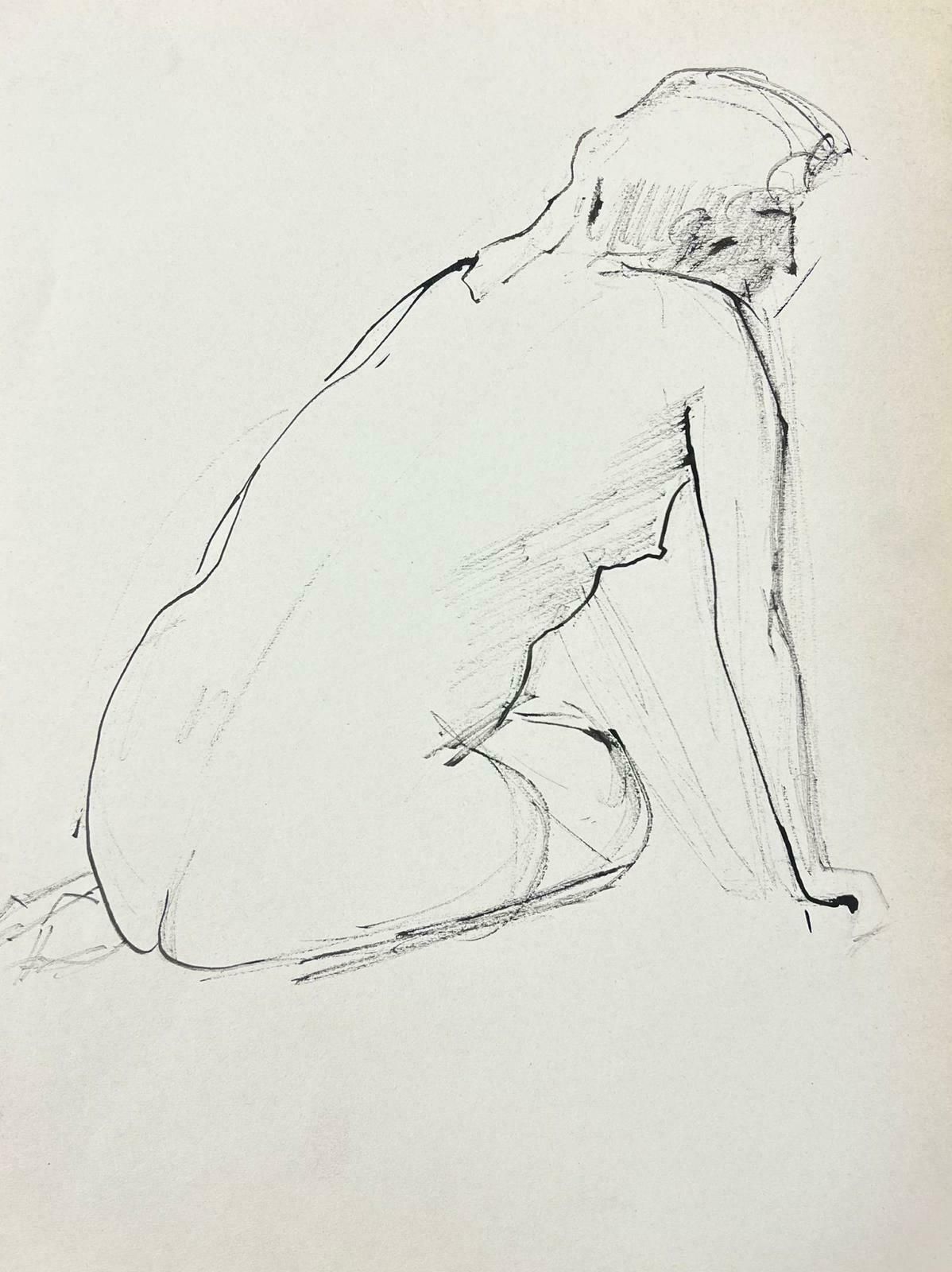 Genevieve Zondervan (1922 2013)genevieve Zondervan (1922 2013) French Post Impressionist Drawing  Nude Ladyc. 1960's