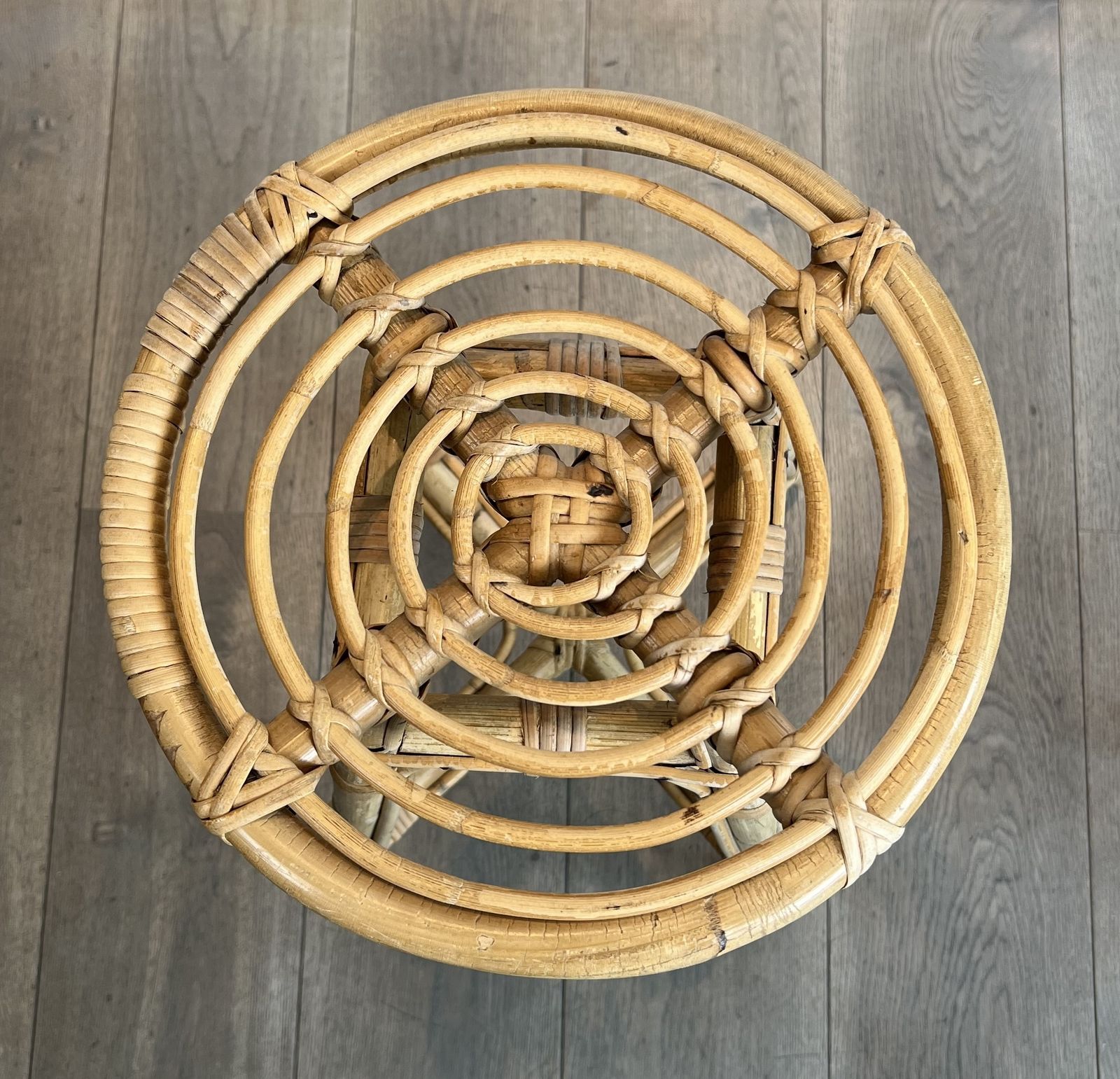 photo furniture Set Of 4 Rattan Stools, 1970s, Vintage