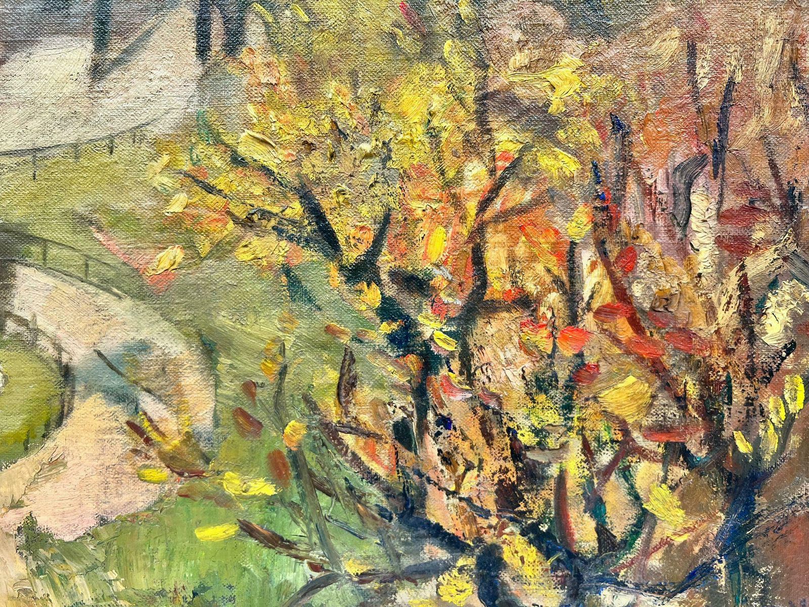 Josine Vignonautumn At Le Maris Park Paris Landscape French Post Impressionist Signed Oil 1960's photo buy