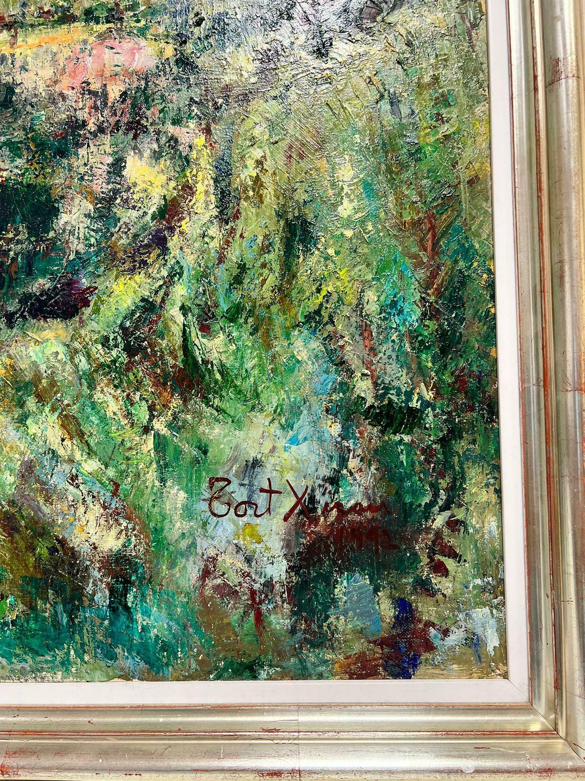 Maria Tort Xirauhuge Spanish/ French Oil Painting Beautiful Blue Coastline Seascape & Houses1991 photo Art