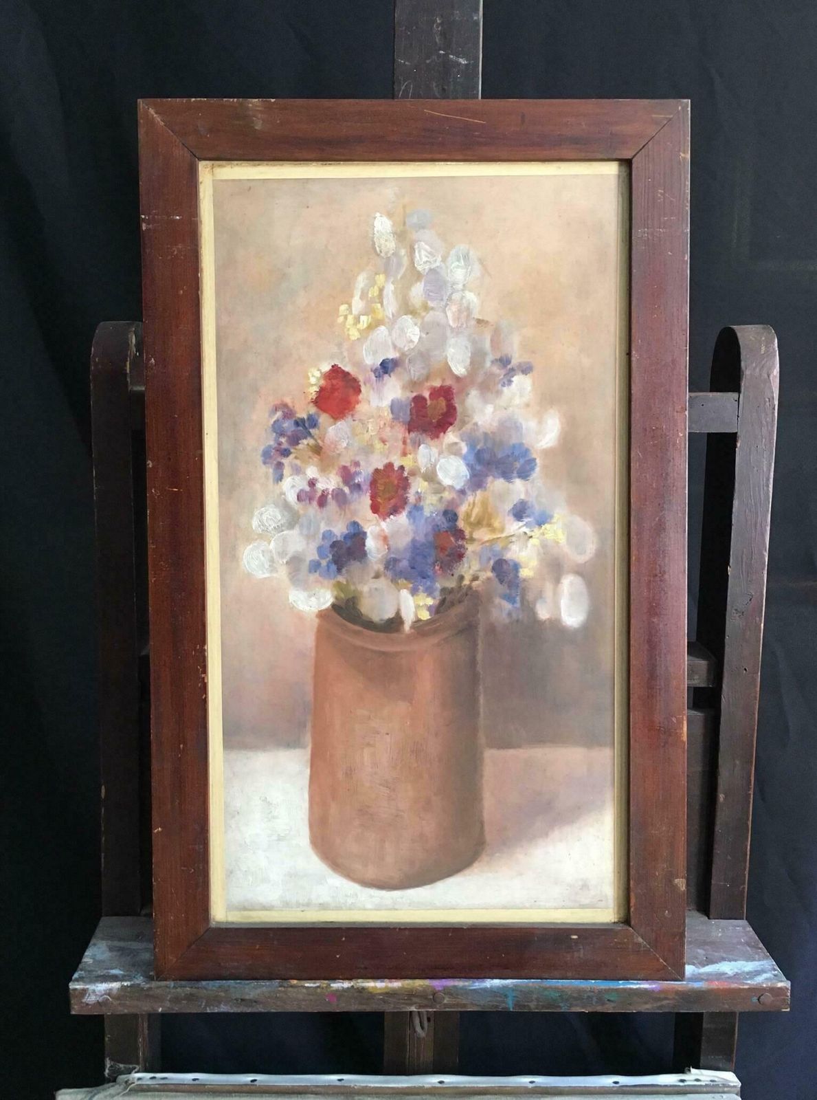 Unknown'le Bouquet' French Floral Still Life, Flower Oil Painting photo furniture