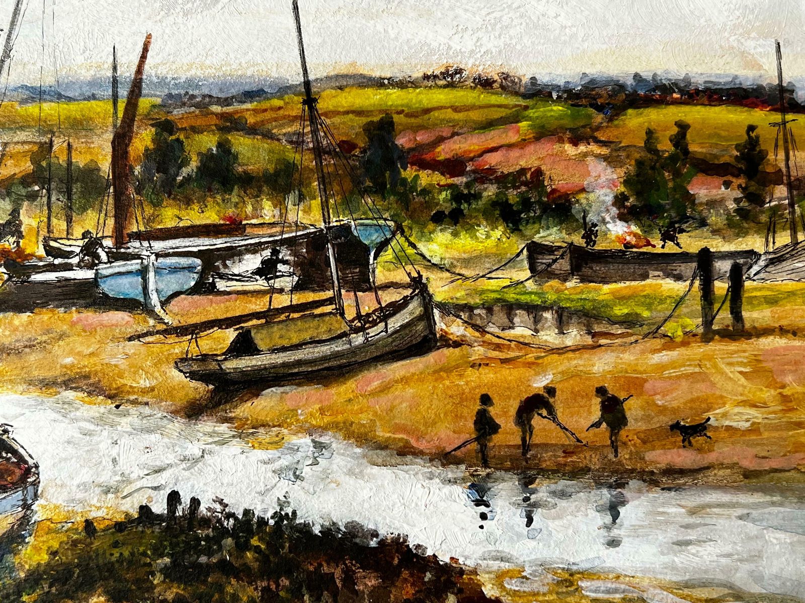 Norman A Olleycloudy Landscape Of The Boat Repair Yard photo Art