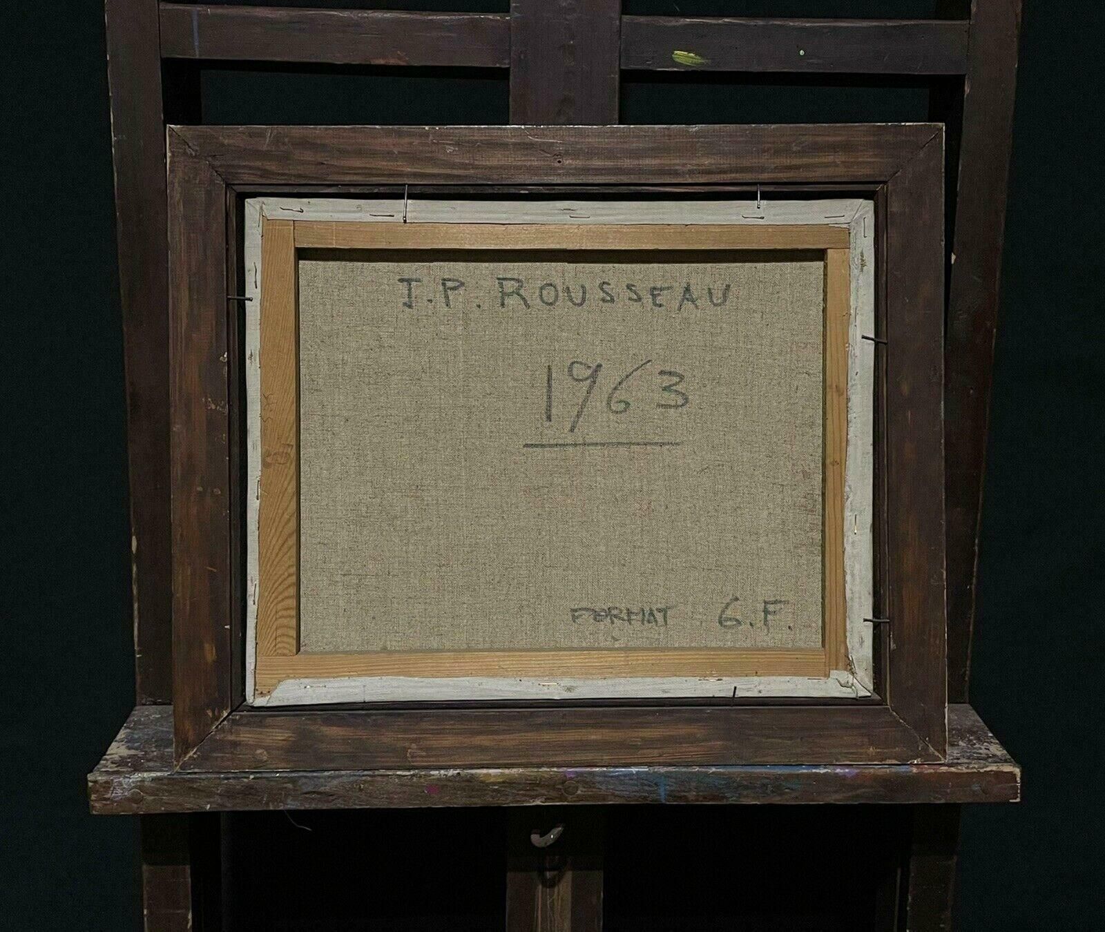 Jean Pierre Rousseau1960's French Modernist Signed Oil Man Driving 1900's Vintage Car photo 972.0