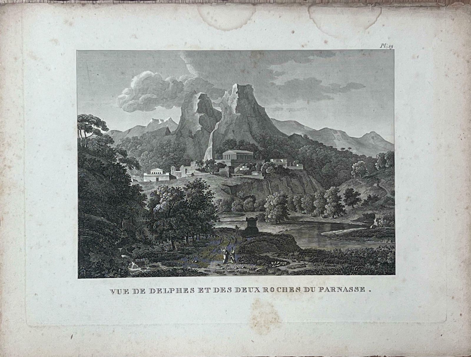 Antique Frenchset Of 4 Ancient Greek Monuments Pantheon Athens Antique French Engravings Set photo 562.0
