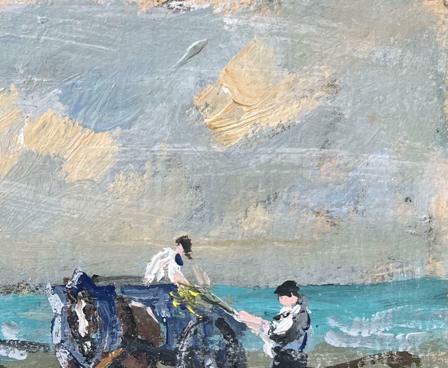 Fanch Lelfrench Impressionist Oil Painting Of Traditional Seaweed Harvesting Scene2007 photo Art