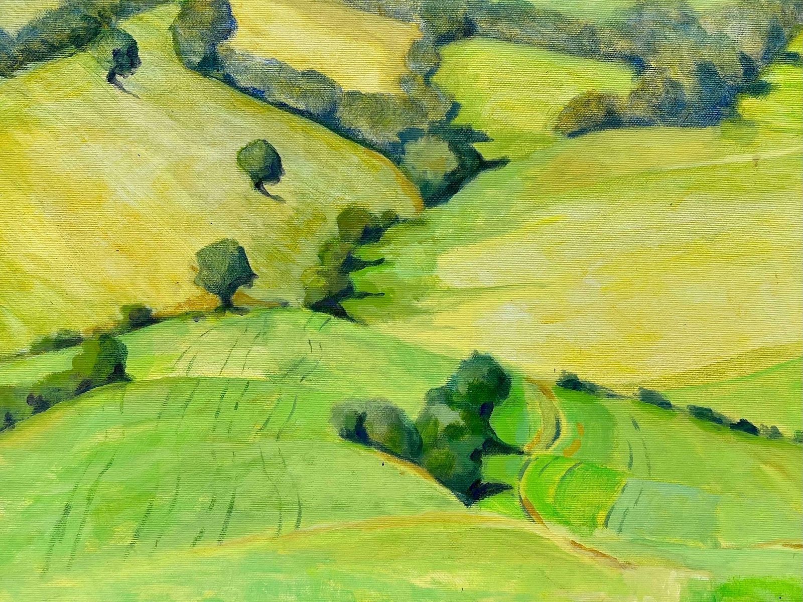 Jill Jacksonbright Golden Green Fields, British Modernist Contemporary Painting