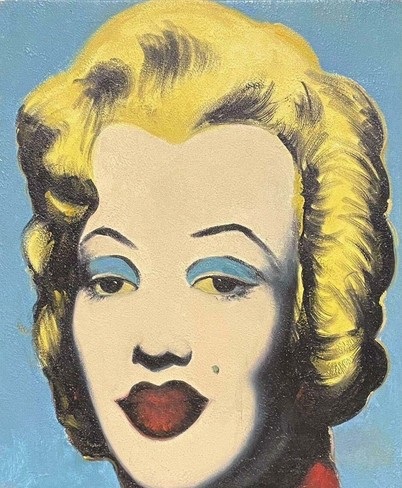 Unknownmarilyn Monroe Portrait   Pop Art Style Painting C. 1990's