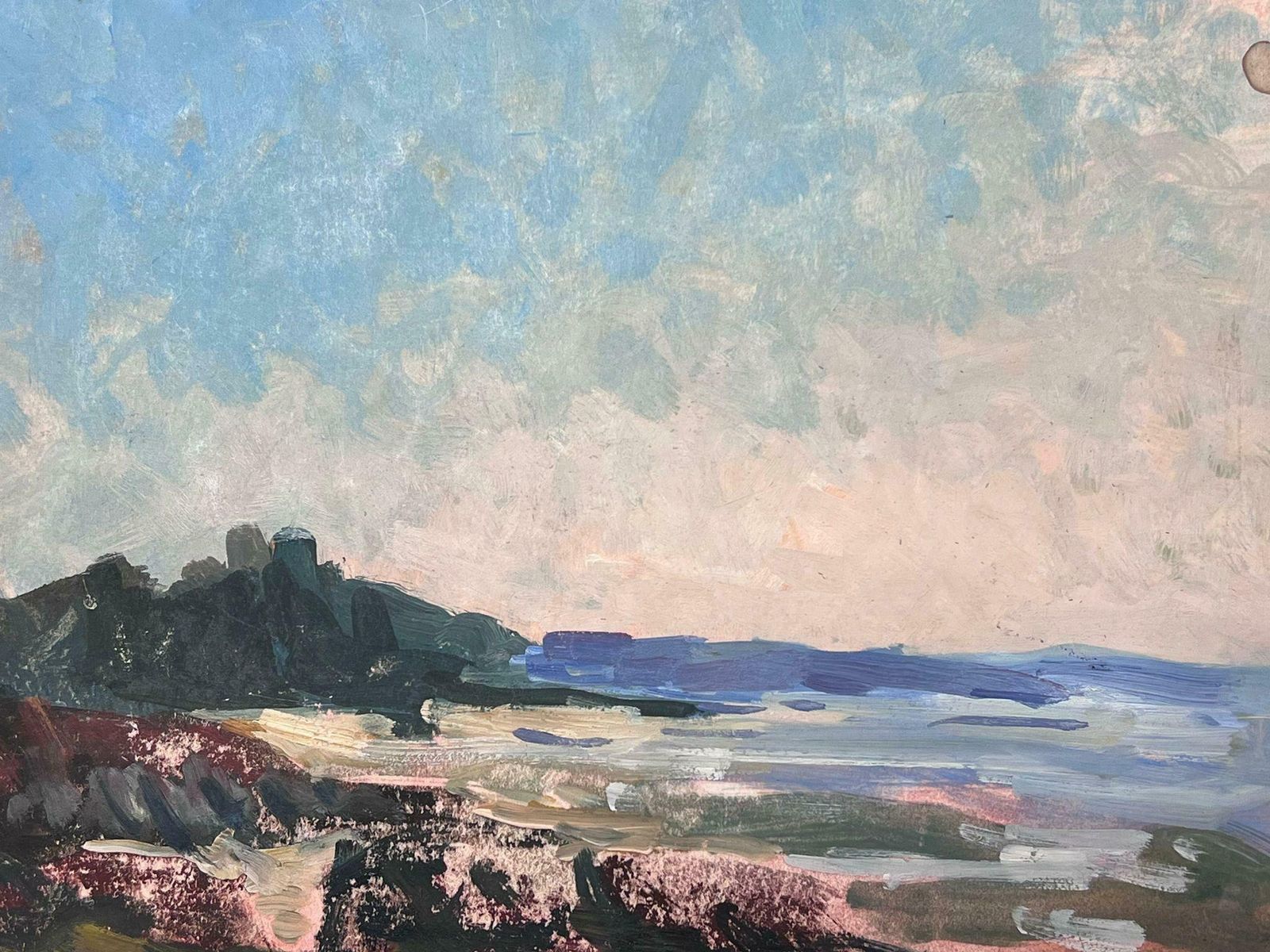 Maurice Mazeiliefrench Impressionist Oil Landscape Blue Sky Seascape photo Art