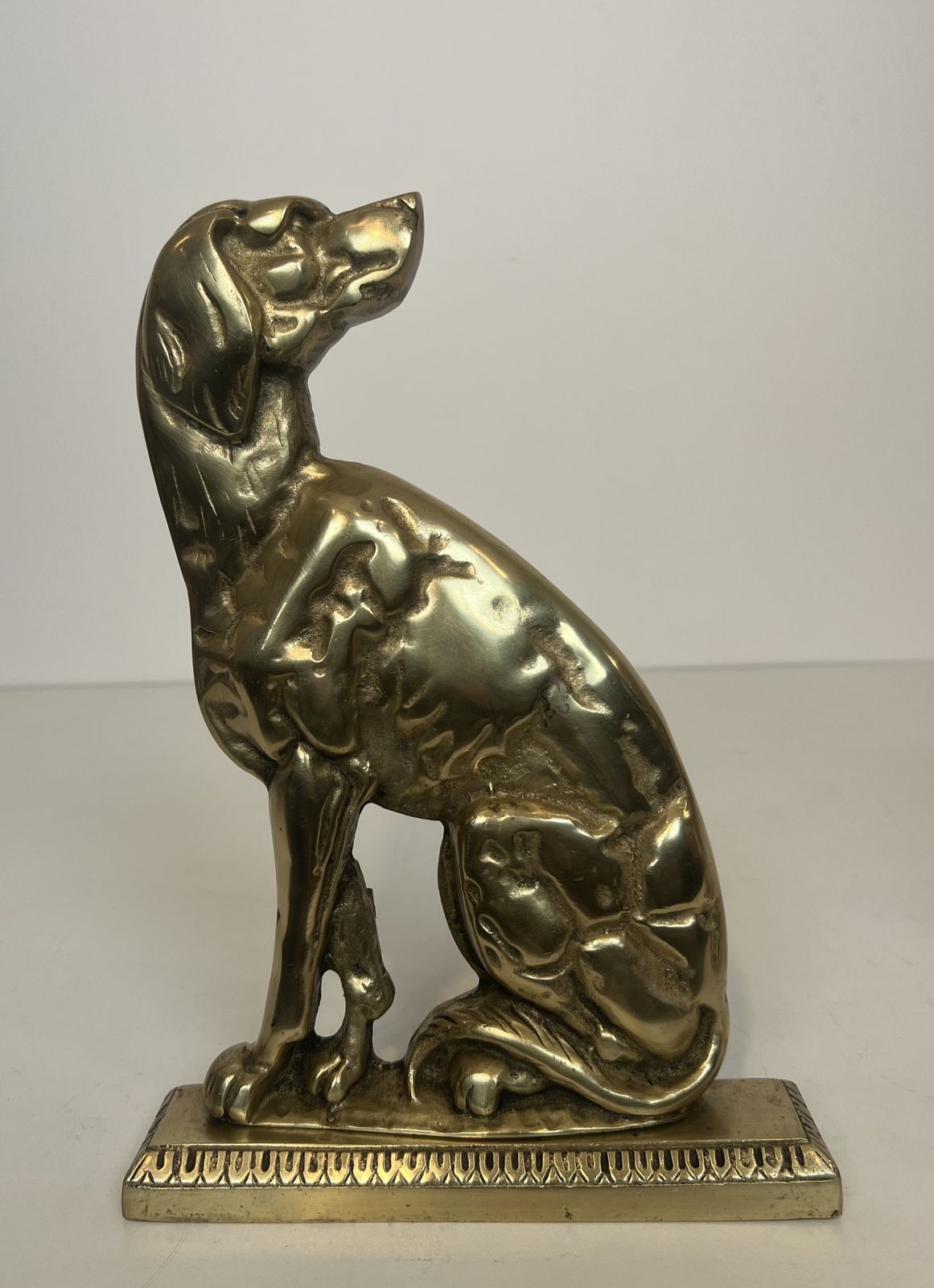 Pair Of Bronze Andirons Representing Dogs From The Art Deco Period photo 1950.0